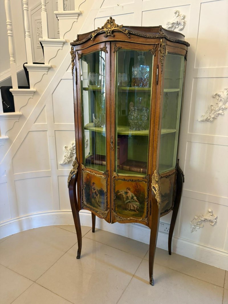 Antique Victorian Quality French Vernis Martin Vitrine/Display Cabinet - Image 2